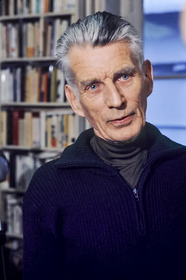 Portrait en couleur de Samuel Beckett photographié par Roger Pic