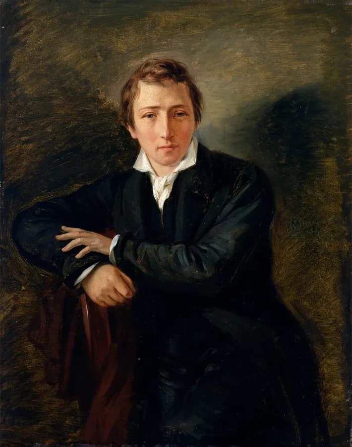 Retrato pintado de Heinrich Heine