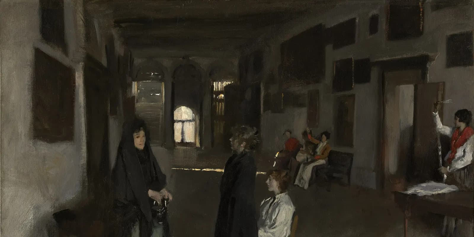 Gesellschaft in einem venezianischen Salon, gemalt von John Singer Sargent